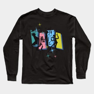 Retro Jazz Band - Mid-Century Modern Long Sleeve T-Shirt